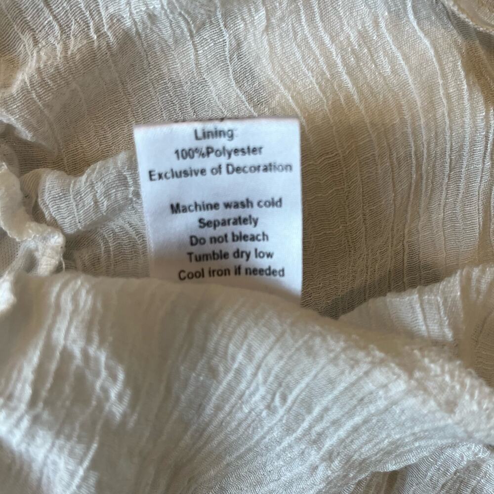 Northstyle Tank Top Size Medium White Gauze Layers Lacework Boho Peasant Prairie - Picture 8 of 10